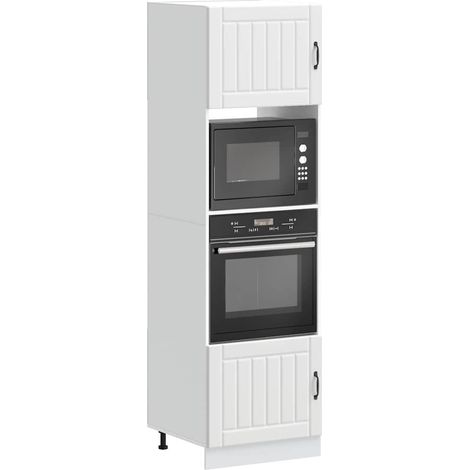 vidaXL Armadi Forno 2 pz Lucca Bianchi in Legno Multistrato