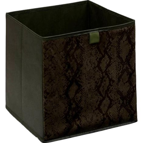 Boîte de Rangement Imprimé "Mix n'Modul" 31x31cm Vert (1/3)
