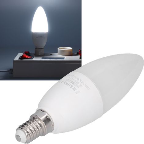 Ampoule LED connectée Wi-Fi E14, lumineuse, avec application de contrôle à distance, compatible Tuya, blanc froid, 85-265 V (1/5)