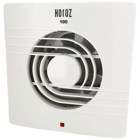 Extracteur d'air Ø100 mm blanc – 100 m³/h – 12 W – HELIX 100 HOROZ 500.000.004