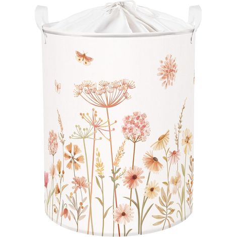 Panier Rangement Bébé Plage Été Corbeille à Linge Sale Palmier Enfant pour Vêtement Boite de Rangement Jouet pour Salle de Bain Chambre à Coucher, Bohème, 40x50 cm (1/5)