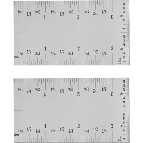 2pcs Règle de Poche 9 cm, Règle Carrée Acier Inoxydable Finition Mate Outil Mesure Précision pour le Travail Bois avec Graduations 4 Bords pour une Lisibilité Optimale (1/5)