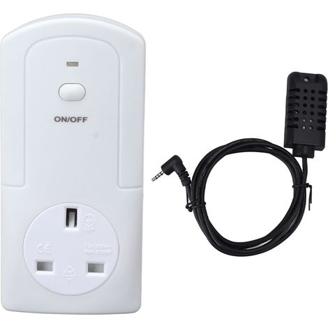 Thermostat Intelligent WiFi avec Prise Contrôle Température, Gestion Chauffage et Climatisation, Capteur d'Humidité, AC 90‑250V UK 13A 3250W (1/5)