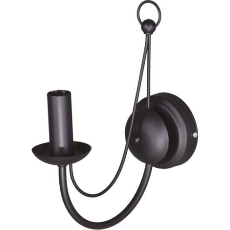 Applique Kaja Perseo K-3526 metallo nero opaco E14 1 luce (1/2)