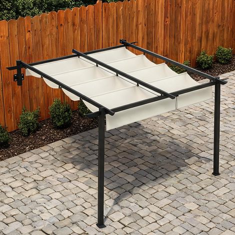 Tonnelle de jardin en aço e Poliéster 297 x 297 x 230 cm (1/5)