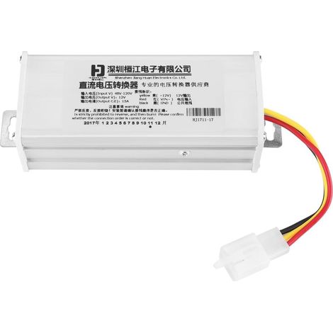 DC Transformateur Convertisseur Adaptateur 48V-120V Sortie 12V 15A Régulateur d'alimentation 180W Transformateur pour Scooter Bicyclette (1/5)