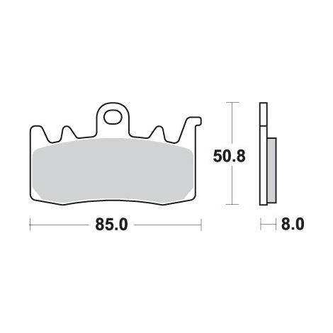 Pastiglie freno SBS KH630 Racing Dual Sinter Gold Color Anteriore Sinistro Disco Compatibile con: Aprilia, BMW, Ducati (Utilizzabile con 900DS-2) (Vedi descrizione aggiuntiva), (Su ordinazione - bok@o (1/2)