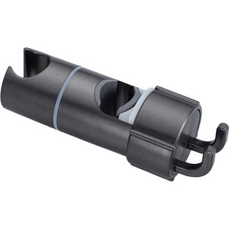 Supporto per soffione doccia - Non richiede foratura - Diametro regolabile 20-25 mm - Con gancio, guarnizione integrata per proteggere l'asta della doccia - Argento (1/5)