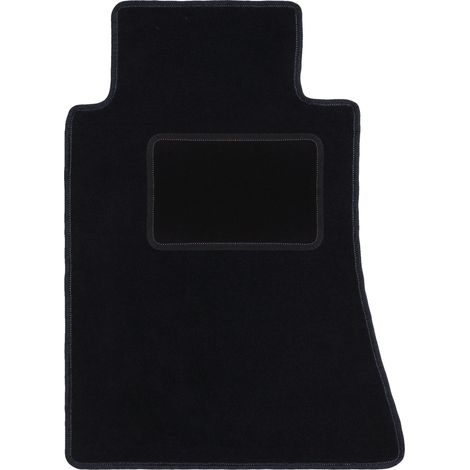 Alfombrilla de terciopelo para el conductor para: Mercedes C 190 W201 sedán (1982-1993) negra