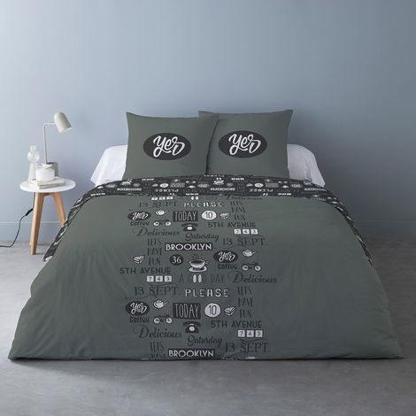 Housse de couette 240x220 Yes + 2 taies coton 52 fils (1/3)