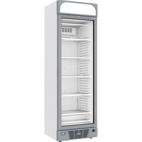 Vitrine ventilée négative 374L avec 5 niveaux fixes et caisson lumineux blanc - Classe C - Diverso