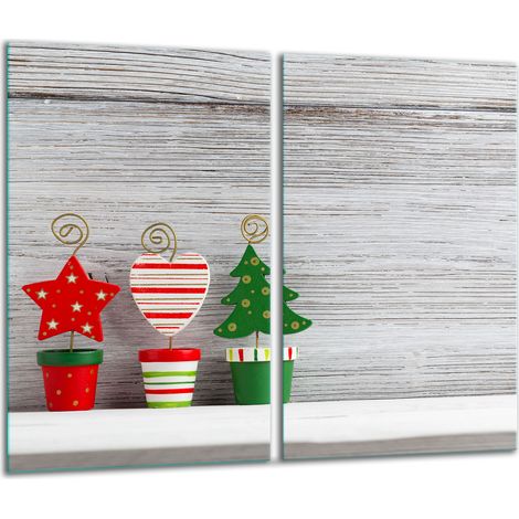 Tagliere in vetro 2x 30x52 Natale (1/5)