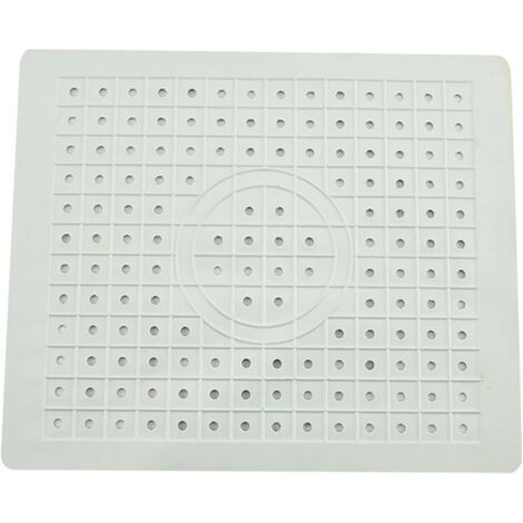 Tapis pour évier de cuisine, tapis pour évier, tapis pour évier en TPR, tapis antidérapant avec filtre à eau, adapté aux salles de bains et aux cuisines (blanc, 31,5 × 26,4 cm) (1/4)