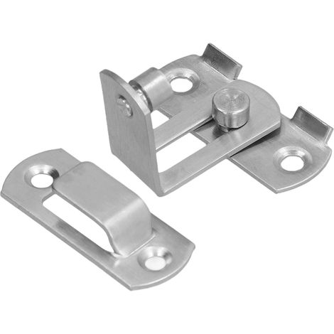 Loquet Coulissant Inoxydable 90° pour Porte Battante, Lot de 4 Pièces Argenté pour Salle de Réunion