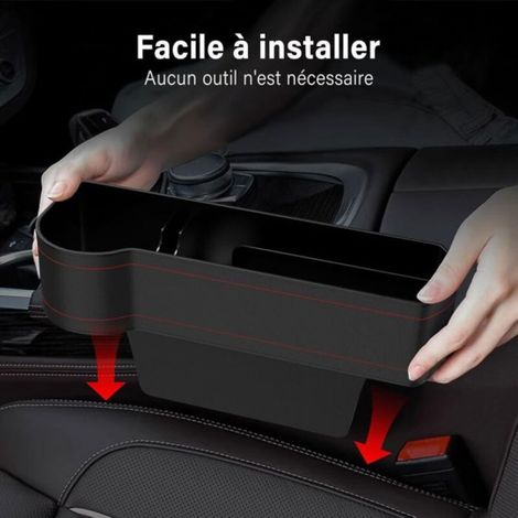 Porte-gobelets voiture en cuir PU – 2 pièces, universel pour café, bouteille et boisson (1/4)