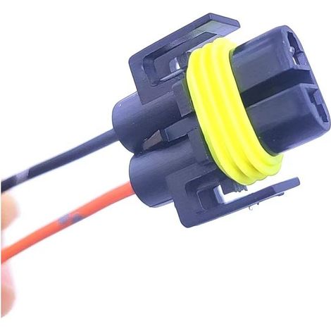 Connettore H8 H11 (H9) per lampadine Xenon/LED/alogena presa dell'adattatore 2 pezzi nero (1/5)