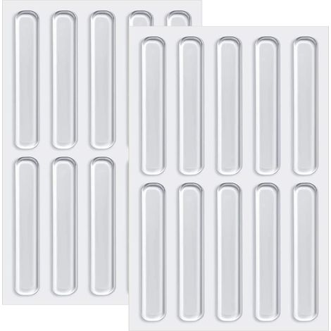 Lot de 20 Pare-Chocs de Meubles, Pare-Chocs de Porte d'armoire en Silicone Transparent, Bandes de Pare-Chocs adhésives de 6,3 cm pour Meubles et Portes (1/5)