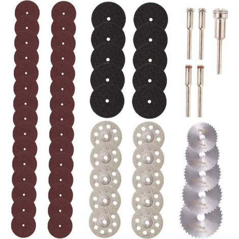 60 piezas de corte de resina de corindón, accesorios para taladro, accesorios para taladro, hoja de esmeril, rodajas de metal, cuchillos para taladro eléctrico, hoja de sierra (1/5)