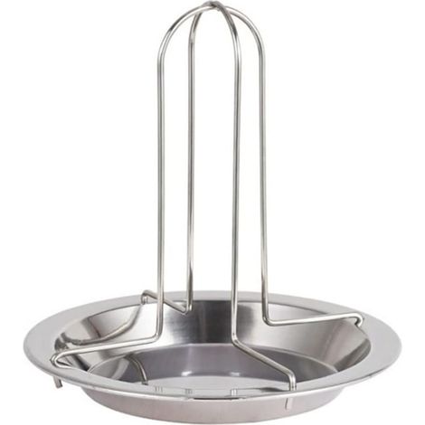 Griglia in acciaio inox, supporto e vassoio per grigliare il tacchino, campeggio all'aperto, griglia rinforzata, vassoio per arrostire il pollo, utensili da cucina e per esterni (1/5)