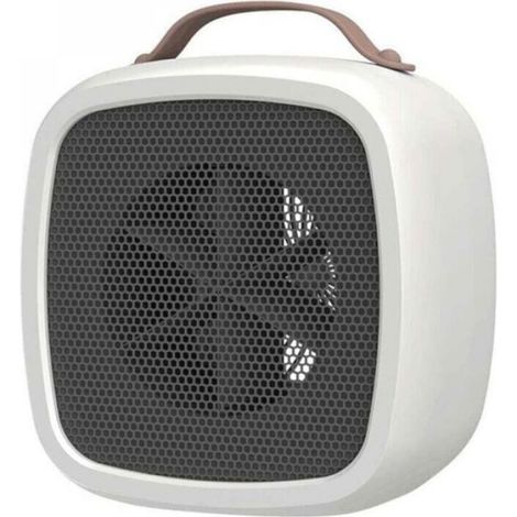 Radiateur De Bureau - 600 W - Thermostat Réglable - Sécurité Anti-Brûlure - Blanc - 1 Unité