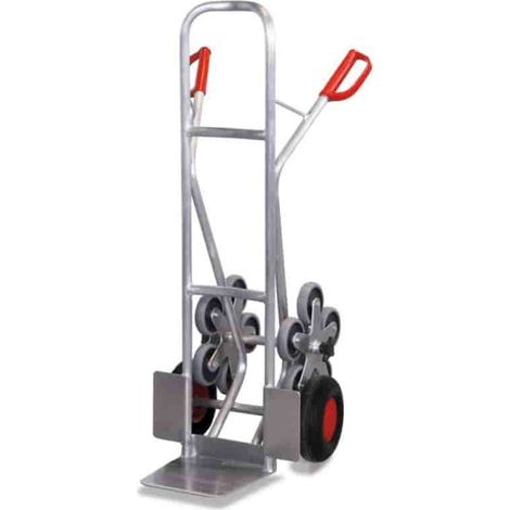 VARIOfit Aluminium Treppenkarre mit 2 fünfarmigen Radsternen und Luftbereifung Schaufel 300 x 285 mm (1/3)