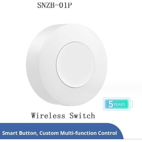 Interrupteur Télécommande Tactile Sans Fil Zigbee - Compatible Pont Zigbee - Pour Scènes Domotiques Wi-Fi - Notification Batterie Faible - 43 x 43 x 16 mm - 1 Pièce (1/3)
