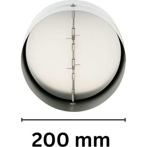 clapet anti-retour 200 mm métal clapet anti-retour extraction d'air ventilation conduit d'air (1/5)
