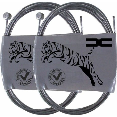 2x Cable souple acier 5x6mm 1.2mm 2.25m universel frein décompresseur tracteur tondeuse