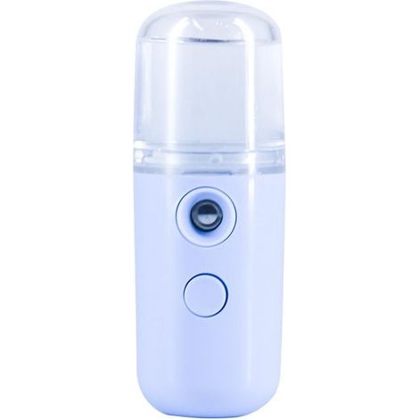 1 mini humidificador de aire portátil, nano-pulverizador hidratante, humidificador facial portátil, formato de viaje, azul