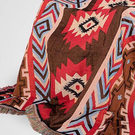 Campingtischdecke, Ethno-Stil, weiche Baumwolle, Retro-Muster, hautfreundliches Material, Picknicktischdecke, geeignet für Outdoor-Reisezelte, Typ B, 4,3 x 5,9 Fuß. (1/5)