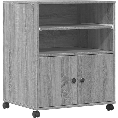 Maison Exclusive - Soporte para impresora con ruedas gris Sonoma