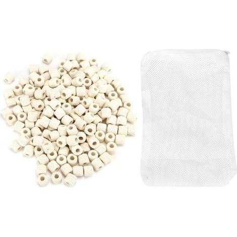 Anillos cerámicos microporosos para acuarios – Material de filtro biológico con bolsa de malla – 100% nuevo (1/5)