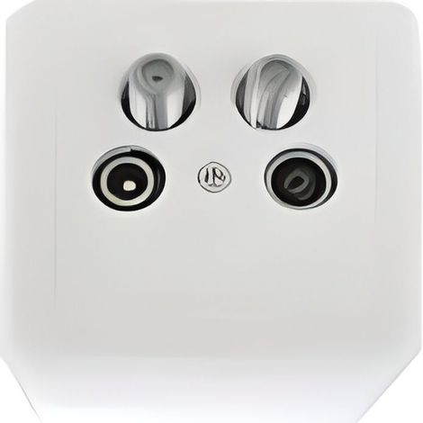 Prise Murale - TRIAX - 2 Sorties - TV/SAT et FM - Découpleur - Norme NF C 90123
