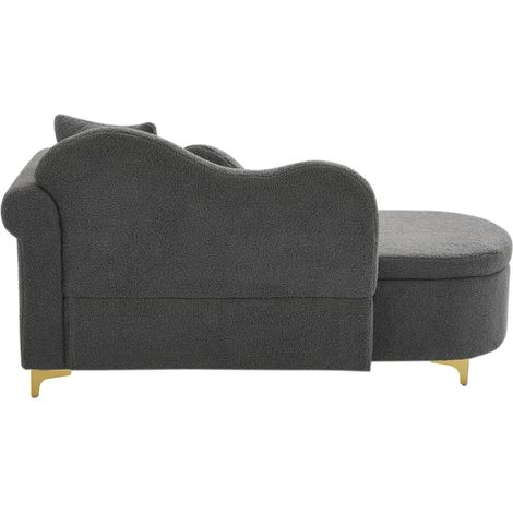 Fauteuil moderne en Mousse, couleur Gris, 134 x 64 x 70 cm, pour salon, bureau et petit appartement, de qualité supérieure (1/5)