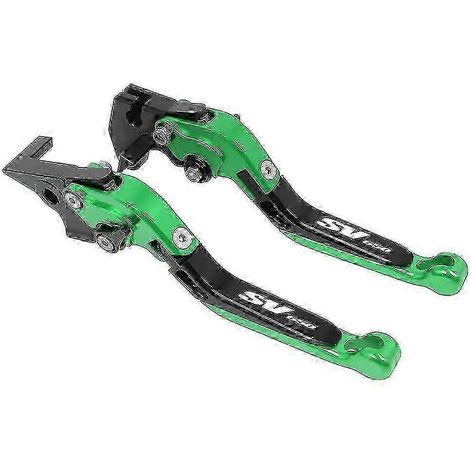 Poignées de guidon uniques pour moto Suzuki SV650/SV650S, réglables, extensibles et pliables (vert-1) (1/5)