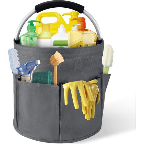 Panier de nettoyage pliable avec poignées Nombreuses poches Maison & jardin Rangement facile (1/5)