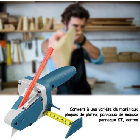 Couteau Special - Coupe Plaques De Platre - 230 Mm - Verrouillage Lateral - 6 Lames - Boite De Rangement Integree (1/4)