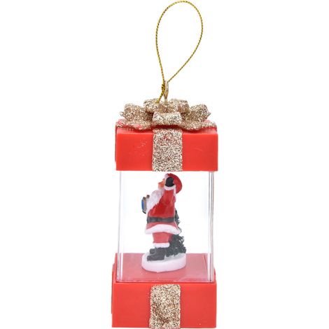 Lanterne LED suspendue de Noël 12 cm, Père Noël, veilleuse de bureau, décoration intérieure, lumière chaude (1/5)