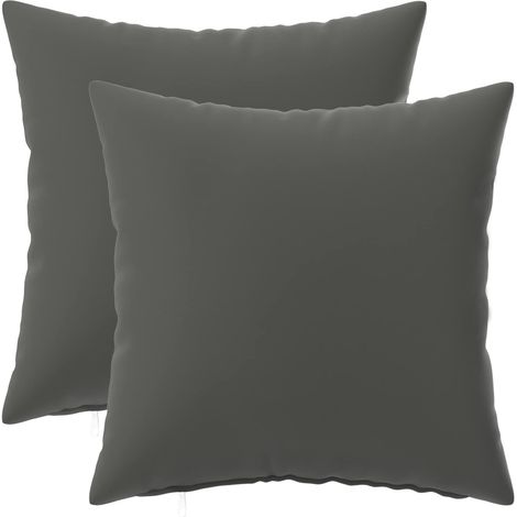Cushion Cover 2 pcs HEERLEN Anthracite 50 x 50 cm Polyester vidaXL (1/5)