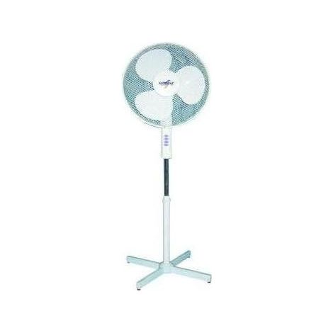 Ventilateur sur pied 45W – 3 vitesses – Oscillation horizontale – Inclinaison verticale réglable – Hauteur réglable – Grille de protection – Syntesy