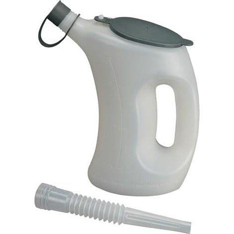 Messbecher 1l m.Schutzdeckel/Schutzkappe/Flexauslauf HDPE PRESSOL (1/2)