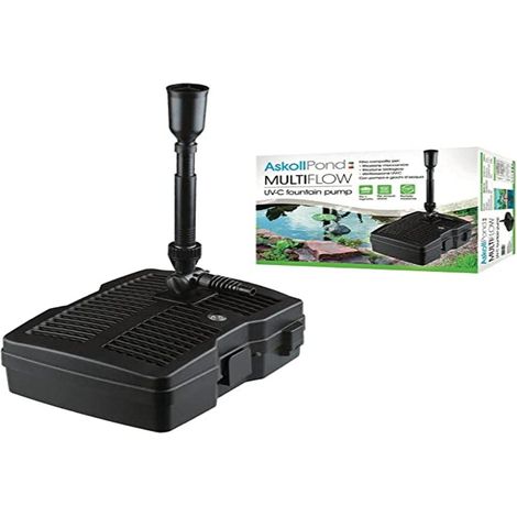 Askoll Pond Multiflow UV-C Filtro Interno per laghetti e fontane Completo con Lampada UVC, Nero