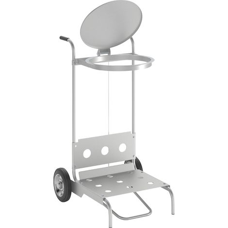 VAR, Support pour sacs-poubelle mobile à pédale, en acier, (1/5)