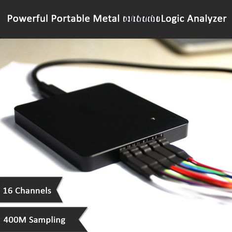 DSLogic Tragbarer und leistungsstarker Metalllogikanalysator, 16 Kanäle, 100 MHz, USB-Debugging-Logikanalysator