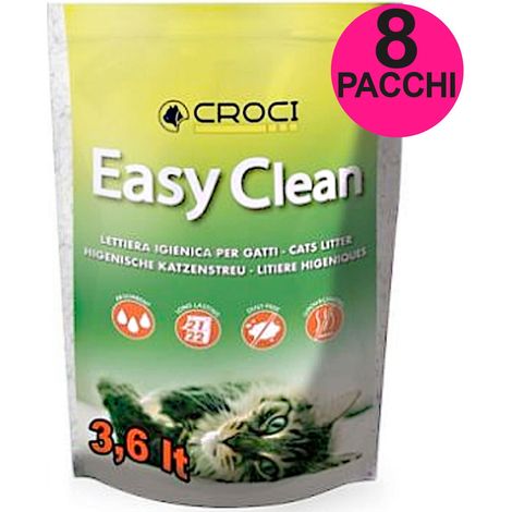 Lettiera Easy Clean 8 anti odore confezioni da 3,6 litri cad.