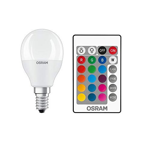OSRAM Lampada LED - E14 - bianco caldo - 2700 K - 5,50 W - Sostituisce lampade ad incandescenza 40W - opaca - LED Retrofit RGBW lamps with remote control (1/4)