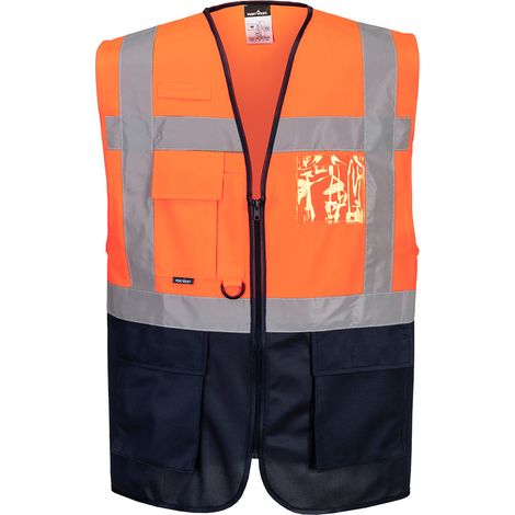 Chaleco Ejecutivo Warsaw - Talla 5XL - Naranja/marino - Portwest