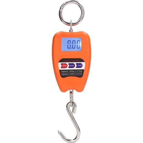 Balance à Suspendre Numérique Portable Précise 200 Kg avec écran LCD pour L'agriculture, la Chasse, la Pêche, L'atelier, la Maison (1/5)