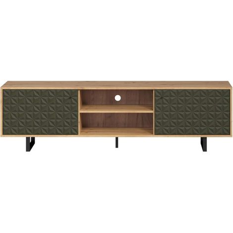 Sentra TV Tisch grün, Eiche dekor. (1/5)
