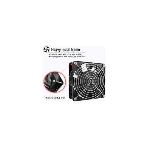 Ventilateur axial pour boîte de cheminée Insérable Haute température Pales en métal Silencieux Universel 120 x 120 x 38 mm